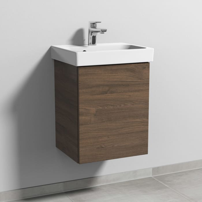 Sanipa 3way Keramikwaschtisch ProSmart mit Waschtischunterschrank 45 x 37 cm, Türanschlag rechts