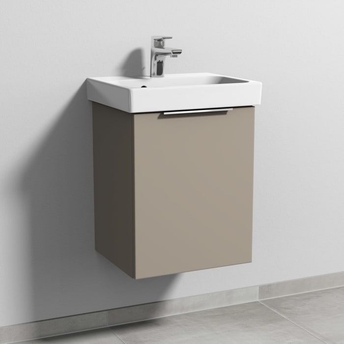 Sanipa 3way Keramikwaschtisch ProSmart mit Waschtischunterschrank 45 x 37 cm, Türanschlag rechts