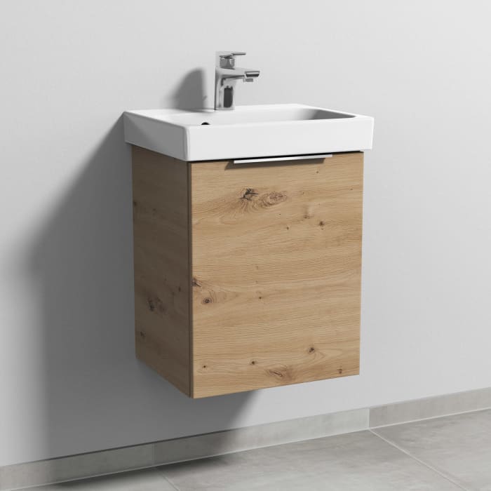 Sanipa 3way Keramikwaschtisch ProSmart mit Waschtischunterschrank 45 x 37 cm, Türanschlag rechts