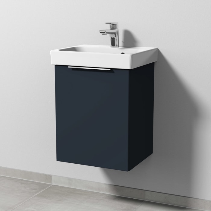 Sanipa 3way Keramikwaschtisch ProSmart mit Waschtischunterschrank 45 x 37 cm, Türanschlag links