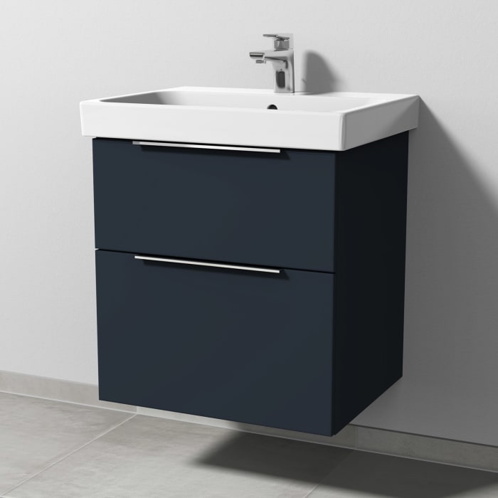 Sanipa 3way Keramikwaschtisch ProSmart mit Waschtischunterschrank 60 x 47 cm, mit 2 Auszügen