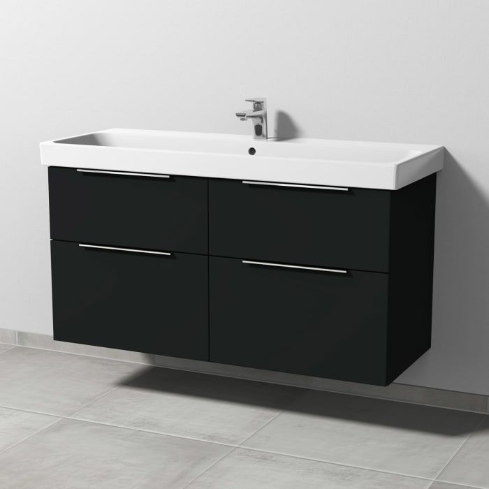 Sanipa 3way Keramikwaschtisch ProSmart mit Waschtischunterschrank 120 x 47 cm, mit 4 Auszügen