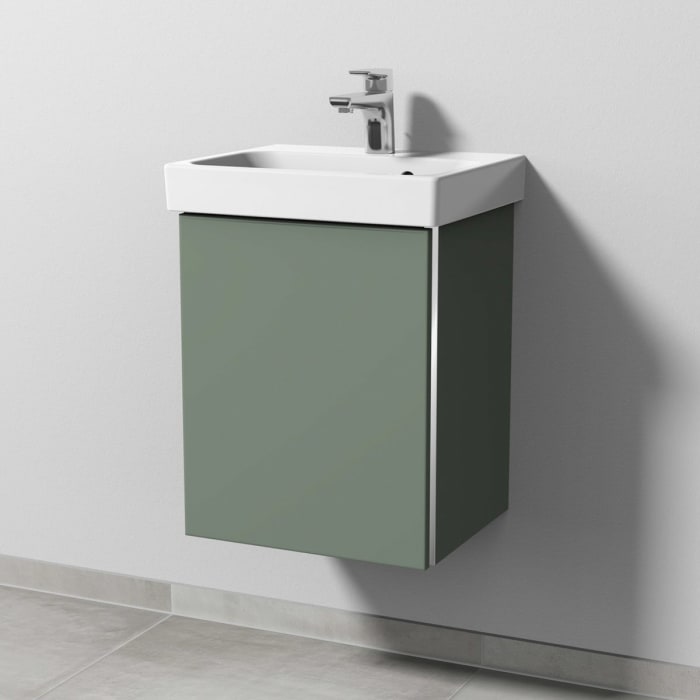 Sanipa 3way Keramikwaschtisch ProSmart mit Waschtischunterschrank 45 x 37 cm, Türanschlag links