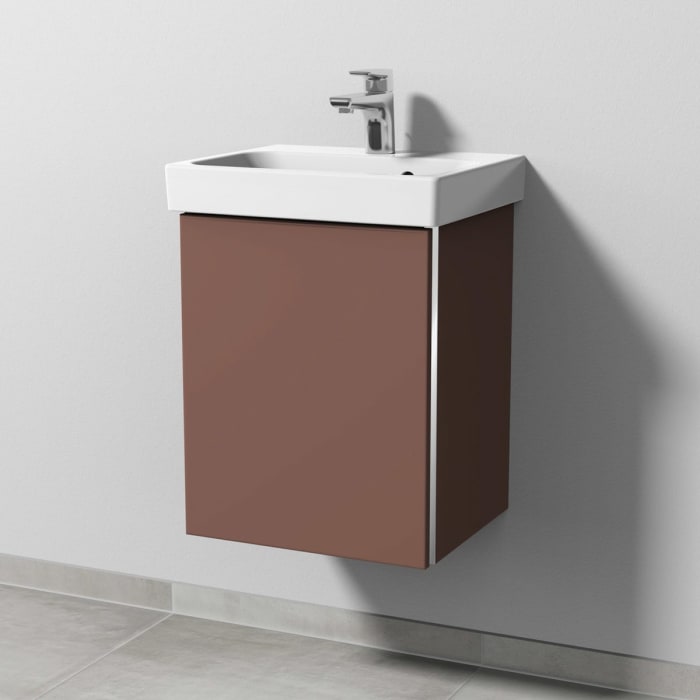 Sanipa 3way Keramikwaschtisch ProSmart mit Waschtischunterschrank 45 x 37 cm, Türanschlag links