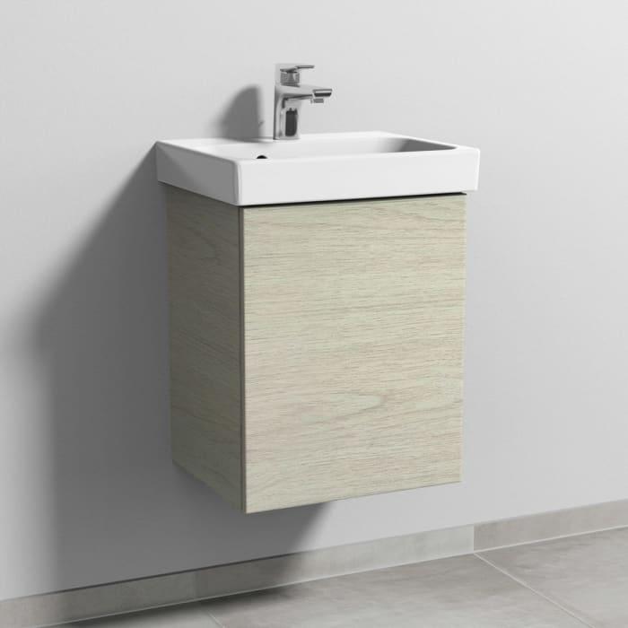 Sanipa 3way Keramikwaschtisch ProSmart mit Waschtischunterschrank 45 x 37 cm, Türanschlag rechts