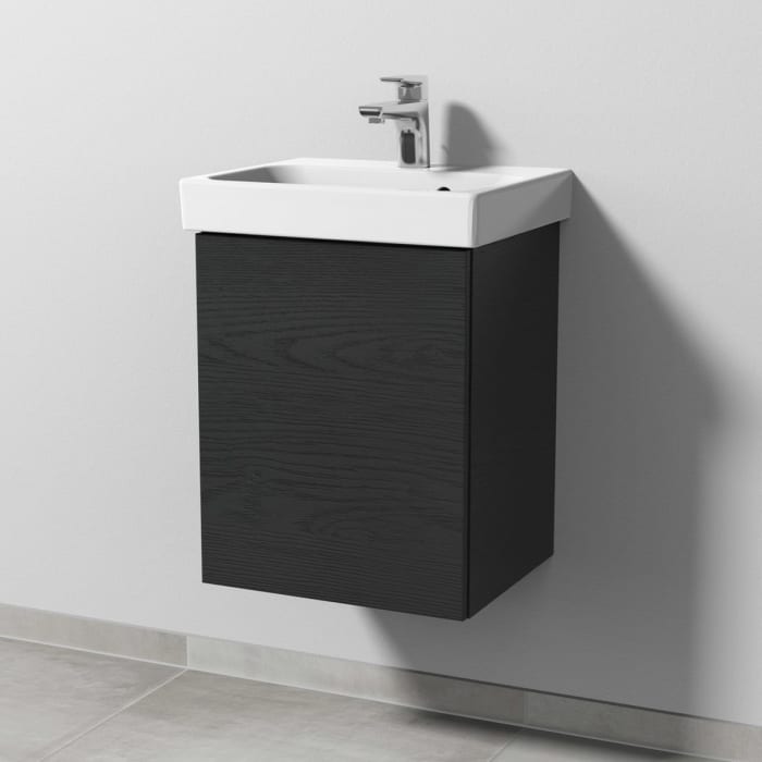 Sanipa 3way Keramikwaschtisch ProSmart mit Waschtischunterschrank 45 x 37 cm, Türanschlag links