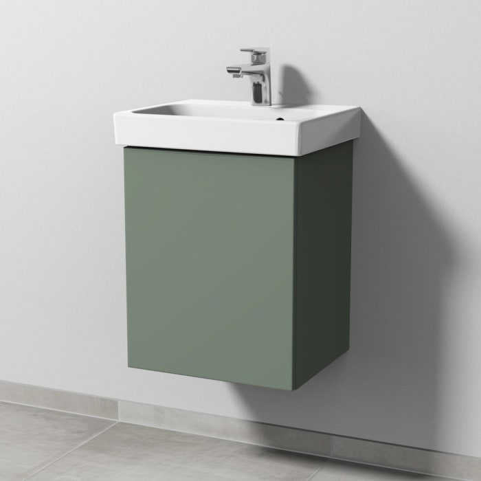 Sanipa 3way Keramikwaschtisch ProSmart mit Waschtischunterschrank 45 x 37 cm, Türanschlag links