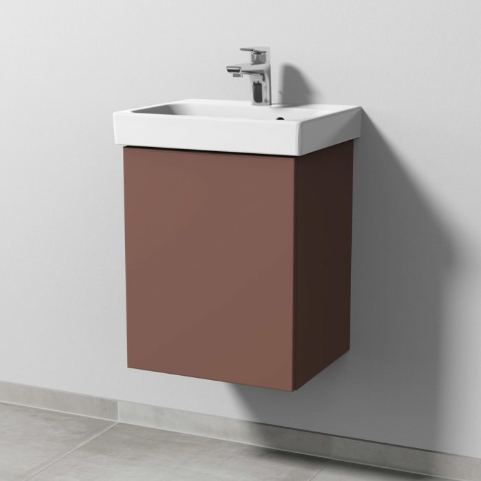 Sanipa 3way Keramikwaschtisch ProSmart mit Waschtischunterschrank 45 x 37 cm, Türanschlag links