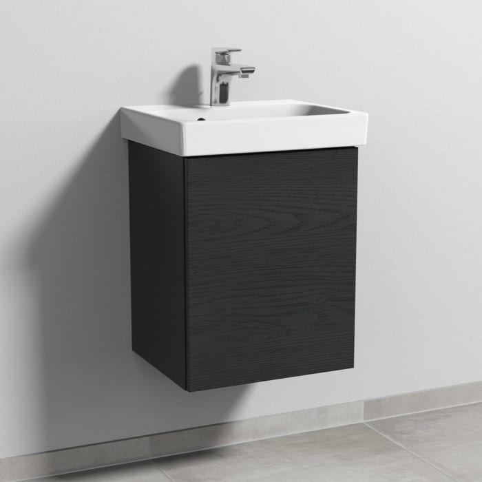 Sanipa 3way Keramikwaschtisch ProSmart mit Waschtischunterschrank 45 x 37 cm, Türanschlag rechts