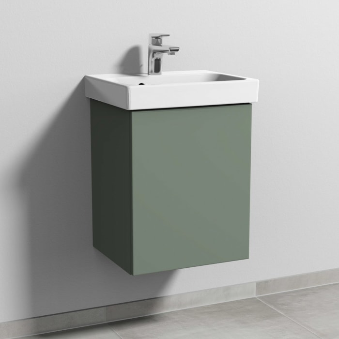 Sanipa 3way Keramikwaschtisch ProSmart mit Waschtischunterschrank 45 x 37 cm, Türanschlag rechts