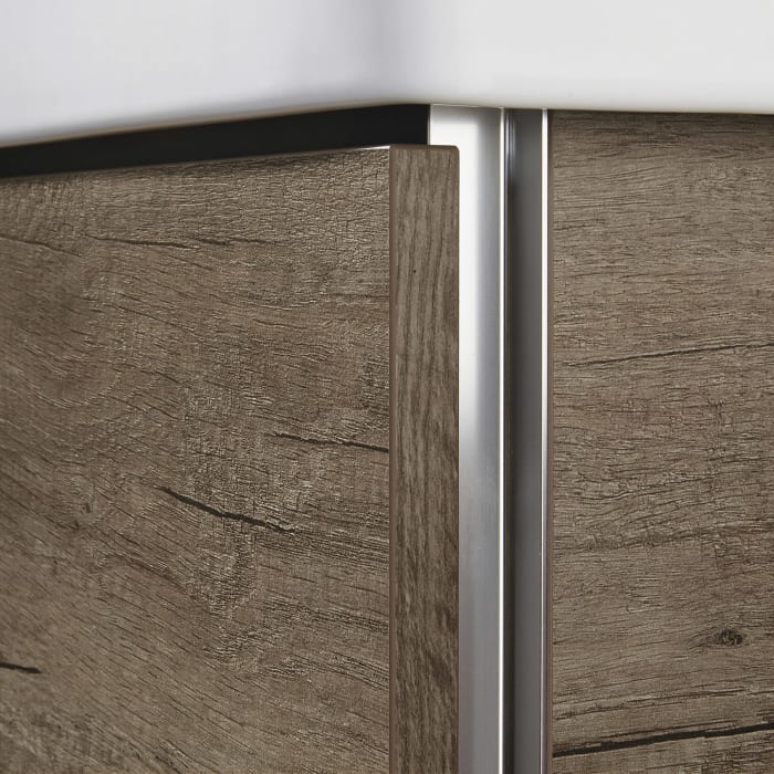 Sanipa 3way Keramik Doppelwaschtisch Subway 3.0 mit Waschtischunterschrank 130 x 47,5 cm, mit 4 Auszügen