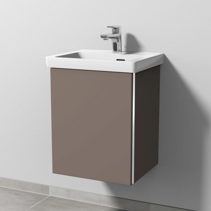 Sanipa 3way Keramikwaschtisch Subway 3.0 mit Waschtischunterschrank 45 x 37 cm, Türanschlag links