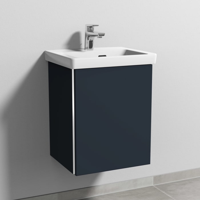 Sanipa 3way Keramikwaschtisch Subway 3.0 mit Waschtischunterschrank 45 x 37 cm, Türanschlag rechts