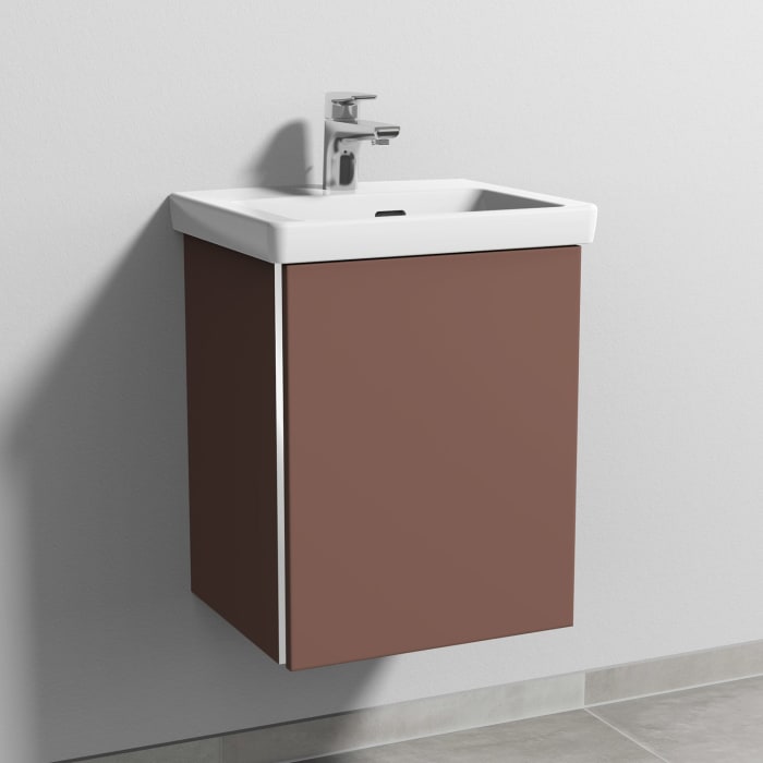 Sanipa 3way Keramikwaschtisch Subway 3.0 mit Waschtischunterschrank 45 x 37 cm, Türanschlag rechts