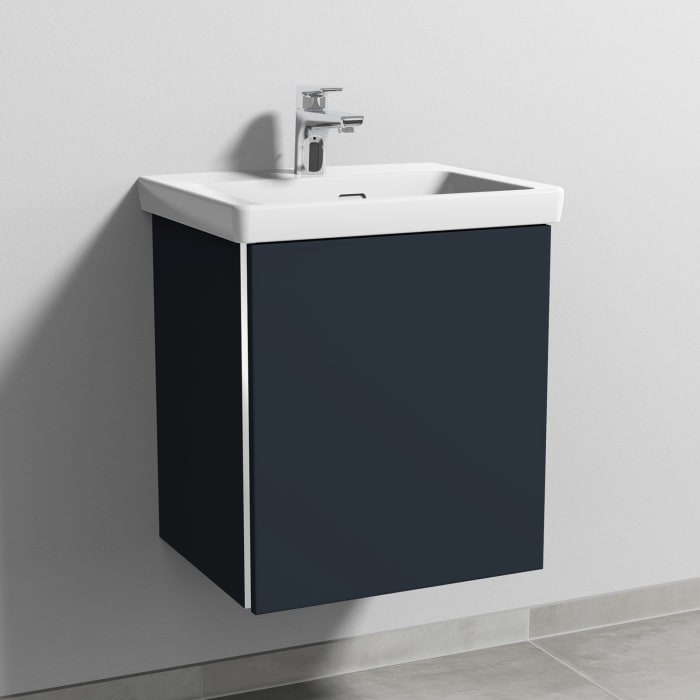 Sanipa 3way Keramikwaschtisch Subway 3.0 mit Waschtischunterschrank 50 x 40 cm, Türanschlag rechts