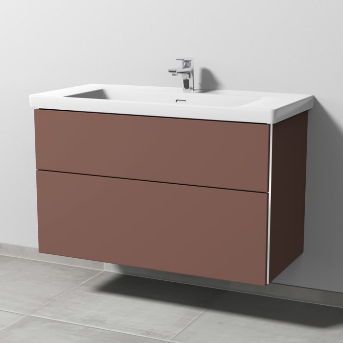 Sanipa 3way Keramikwaschtisch Subway 3.0 mit Waschtischunterschrank 100 x 47 cm, mit 2 Auszügen