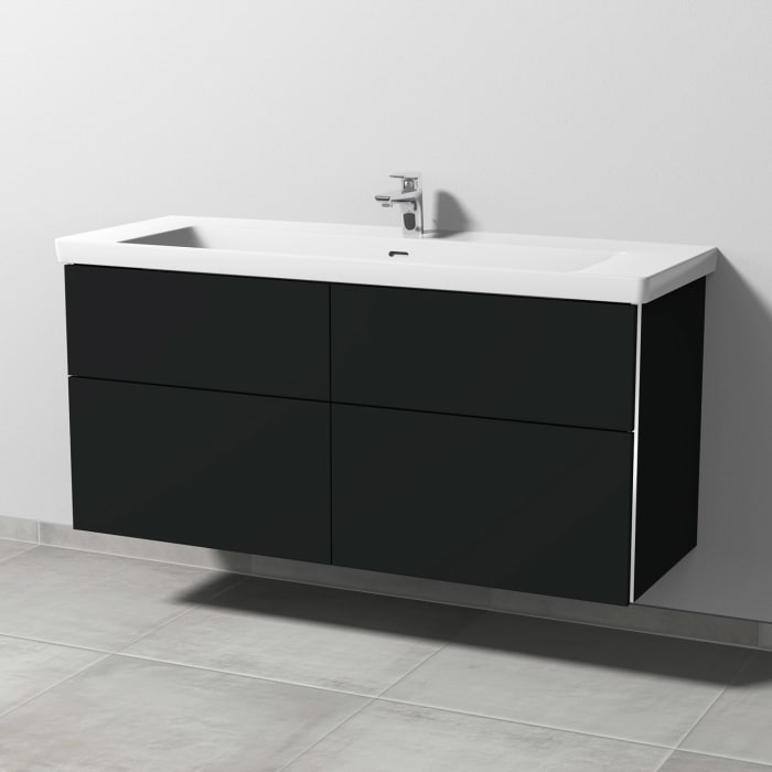 Sanipa 3way Keramikwaschtisch Subway 3.0 mit Waschtischunterschrank 130 x 47 cm, mit 4 Auszügen