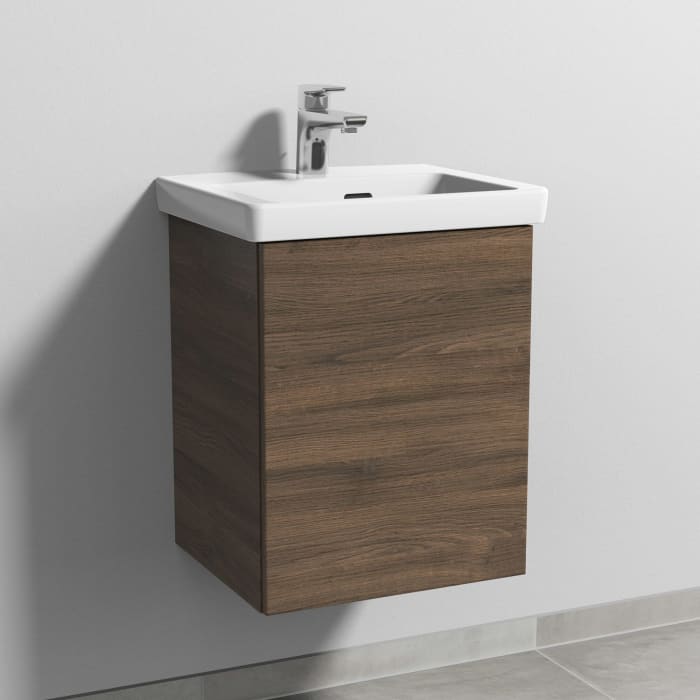 Sanipa 3way Keramikwaschtisch Subway 3.0 mit Waschtischunterschrank 45 x 37 cm, Türanschlag rechts