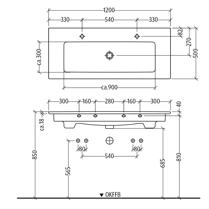 Villeroy & Boch Venticello Waschtisch mit Sanipa 3way Unterschrank 120 cm