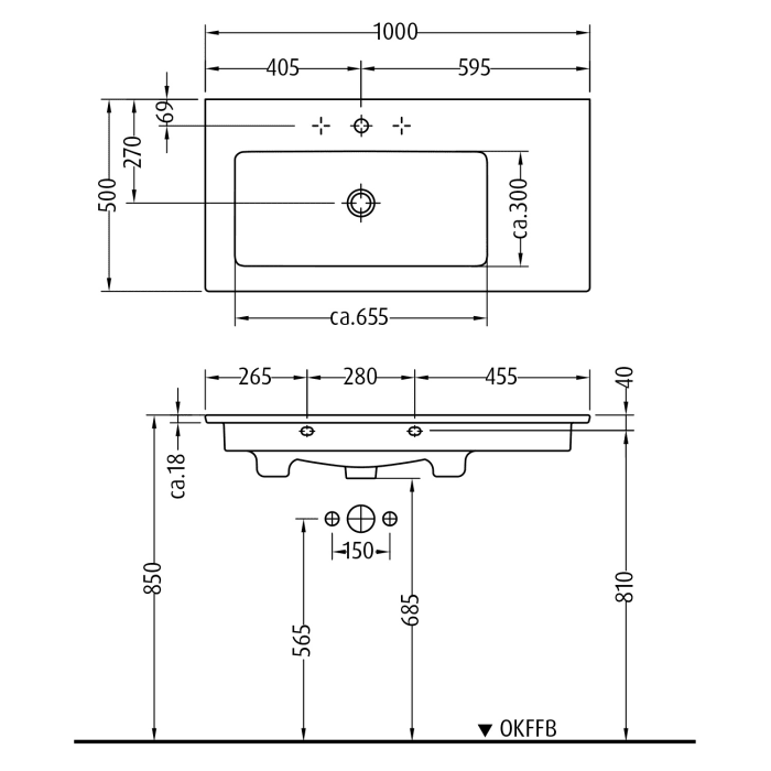 Villeroy & Boch Venticello Waschtisch mit Sanipa 3way Unterschrank 100 cm