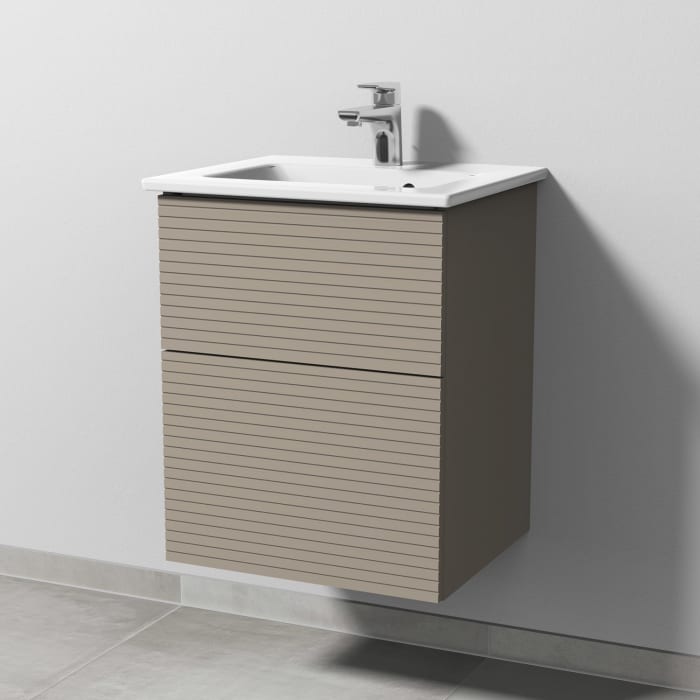 Villeroy & Boch Venticello Waschtisch mit Sanipa 3way-Struktur Unterschrank 50 cm