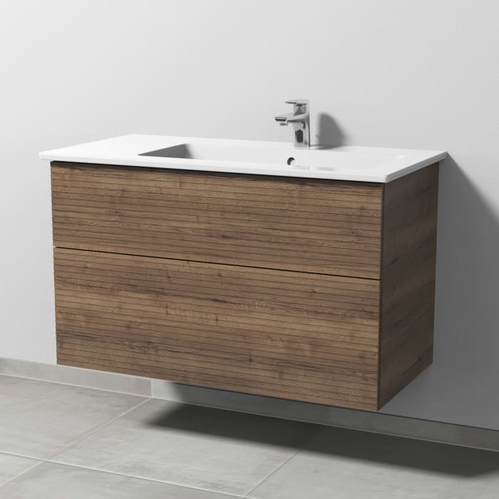 Villeroy & Boch Venticello Waschtisch mit Sanipa 3way-Struktur Unterschrank 100 cm