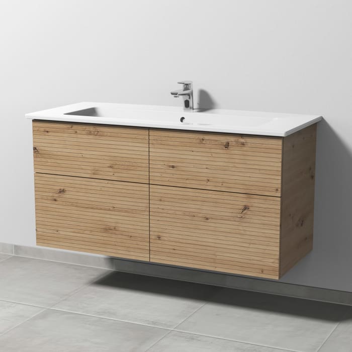 Villeroy & Boch Venticello Waschtisch mit Sanipa 3way-Struktur Unterschrank 120 cm