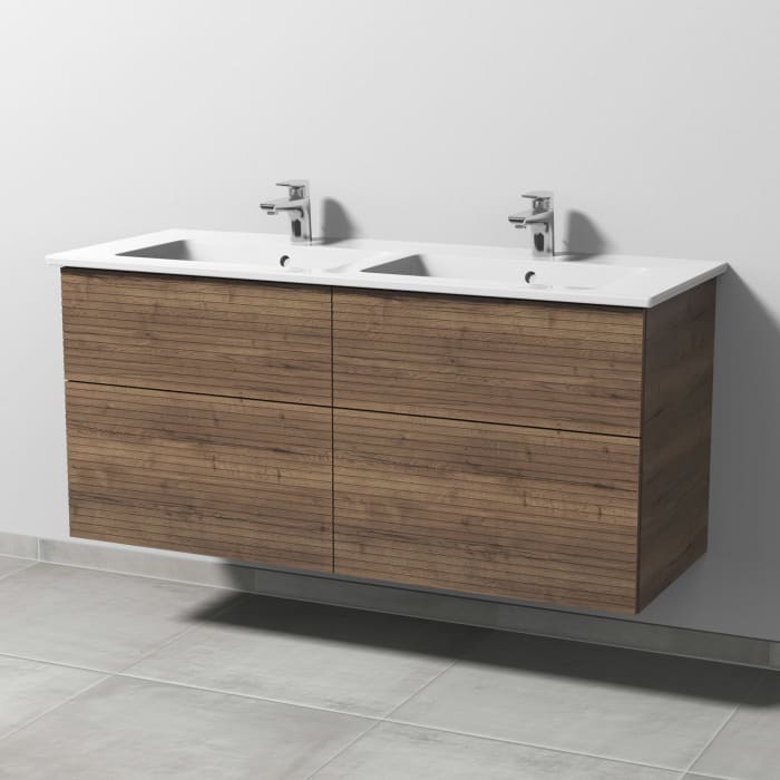 Villeroy & Boch Venticello Waschtisch mit Sanipa 3way-Struktur Unterschrank 130 cm