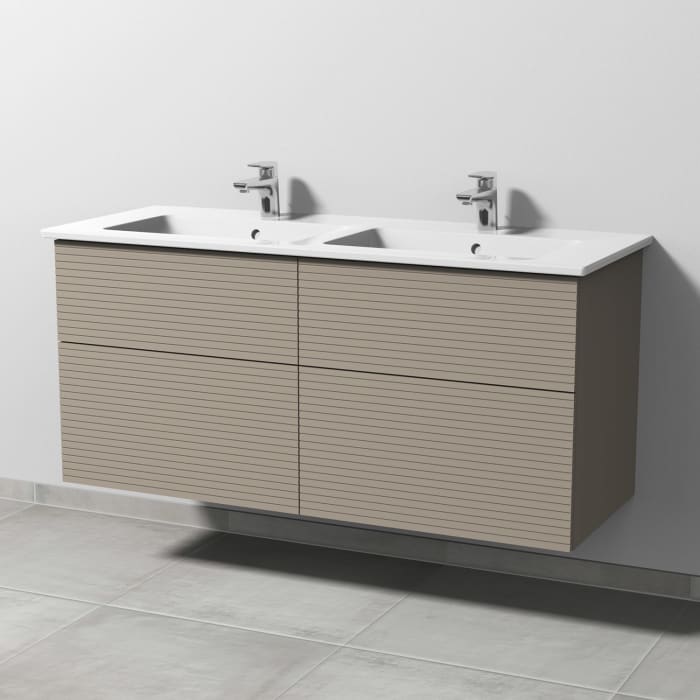 Villeroy & Boch Venticello Waschtisch mit Sanipa 3way-Struktur Unterschrank 130 cm