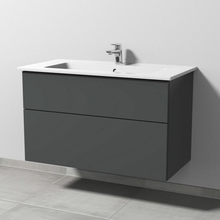 Sanipa 3way Unterschrank 100 cm mit Villeroy & Boch Venticello Waschtisch