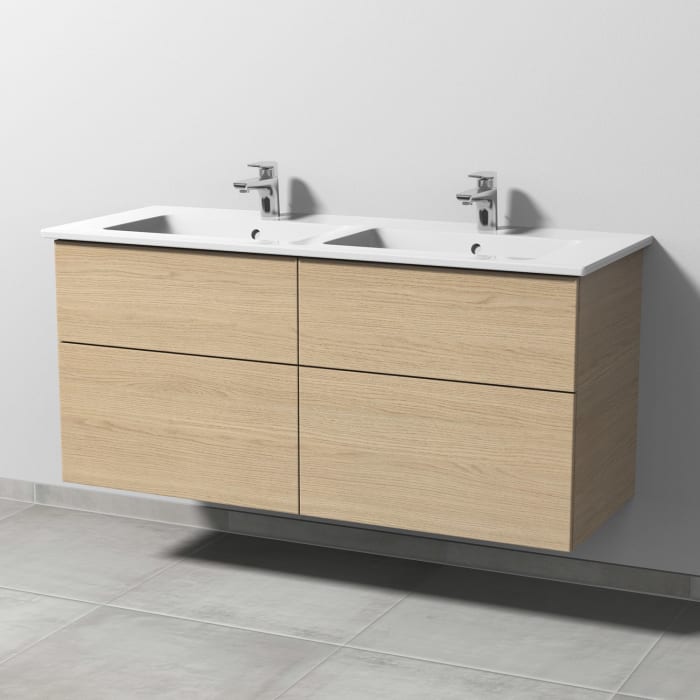 Sanipa 3way Unterschrank 130 cm mit Villeroy & Boch Venticello Waschtisch