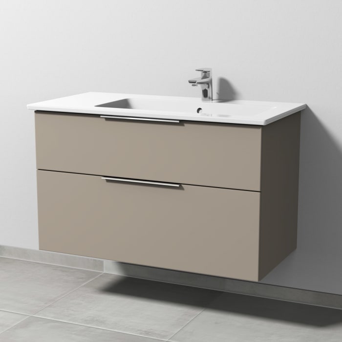 Sanipa 3way Unterschrank 100 cm mit Villeroy & Boch Venticello Waschtisch