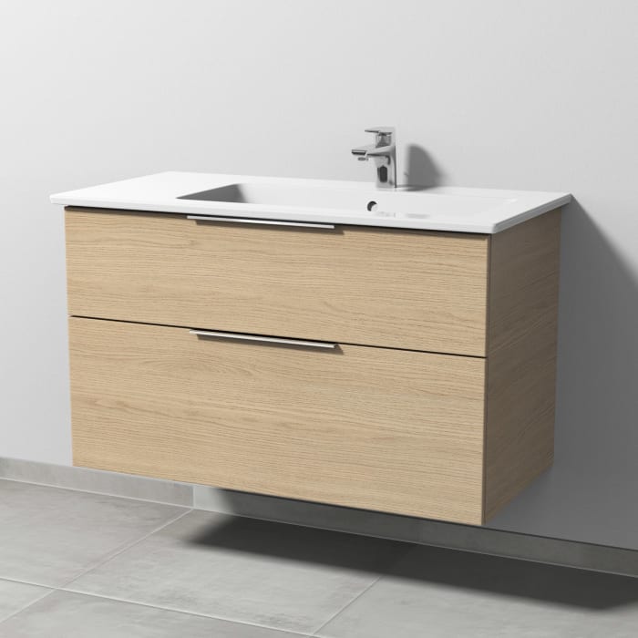 Sanipa 3way Unterschrank 100 cm mit Villeroy & Boch Venticello Waschtisch