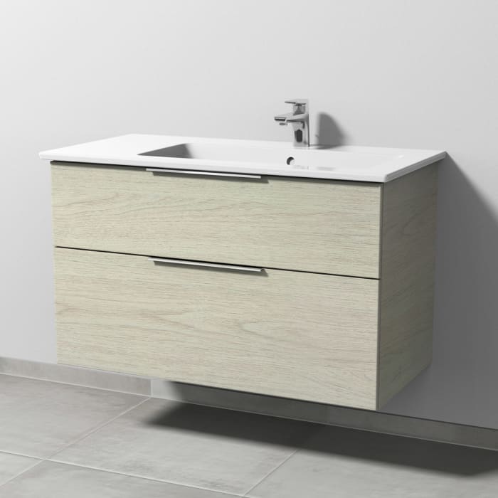 Sanipa 3way Unterschrank 100 cm mit Villeroy & Boch Venticello Waschtisch