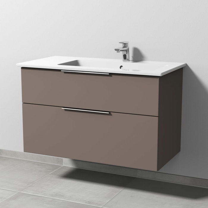 Sanipa 3way Unterschrank 100 cm mit Villeroy & Boch Venticello Waschtisch