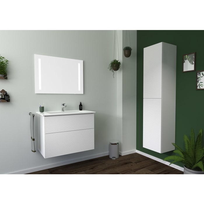 Villeroy & Boch Venticello Waschtisch mit Sanipa 3way-Struktur Unterschrank 80 cm