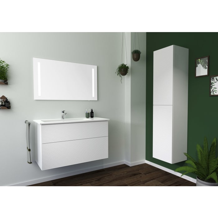 Villeroy & Boch Venticello Waschtisch mit Sanipa 3way-Struktur Unterschrank 100 cm