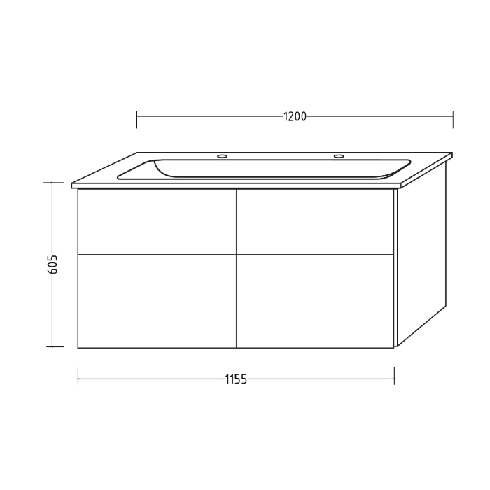 Villeroy & Boch Venticello Waschtisch mit Sanipa 3way Unterschrank 120 cm