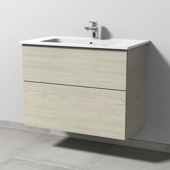 Sanipa 3way Waschtischunterbau für Keramik-Waschtisch ME by Starck 83 cm, 2 Auszüge mit Push to open