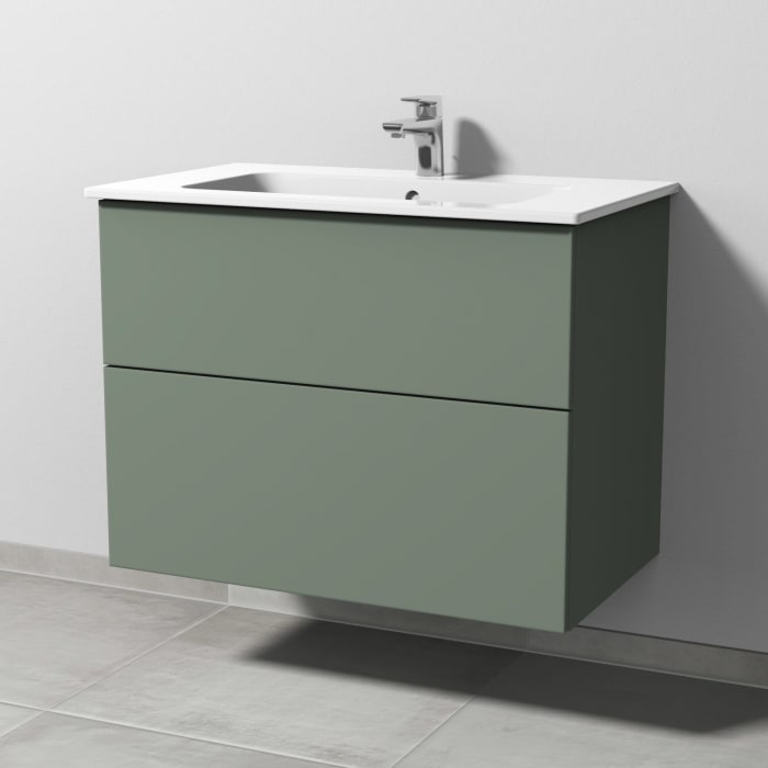 Sanipa 3way Waschtischunterbau für Keramik-Waschtisch ME by Starck 83 cm, 2 Auszüge mit Push to open