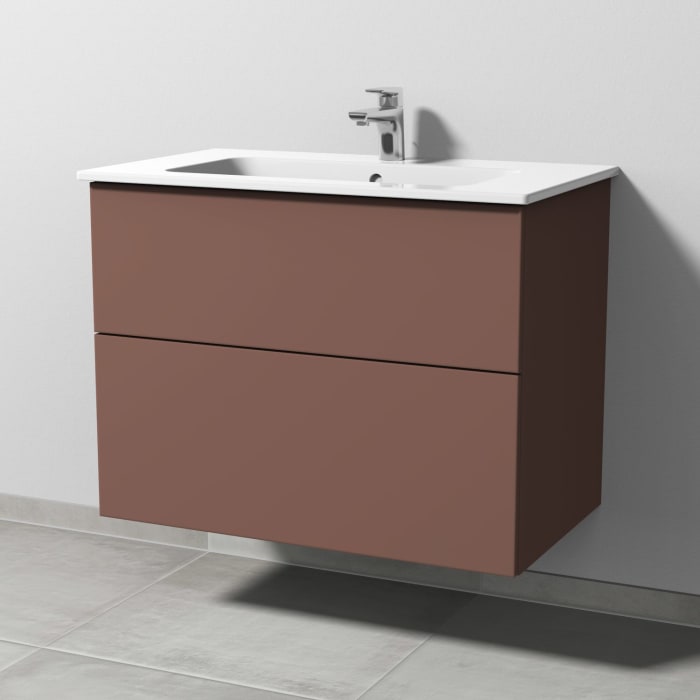 Sanipa 3way Waschtischunterbau für Keramik-Waschtisch ME by Starck 83 cm, 2 Auszüge mit Push to open