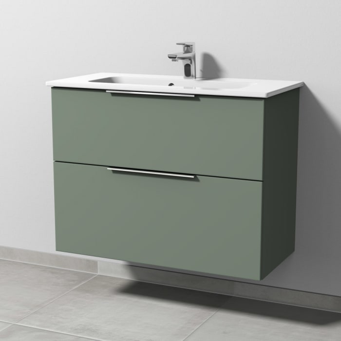 Sanipa 3way Waschtischunterbau für Keramik-Waschtisch ME by Starck 83 cm, 2 Auszüge mit Aufsatzgriff, geringere Tiefe