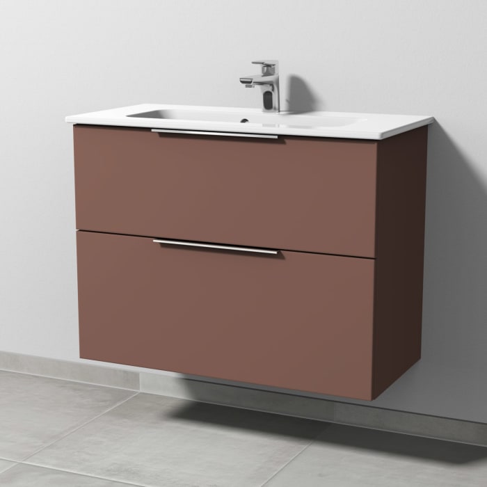 Sanipa 3way Waschtischunterbau für Keramik-Waschtisch ME by Starck 83 cm, 2 Auszüge mit Aufsatzgriff, geringere Tiefe