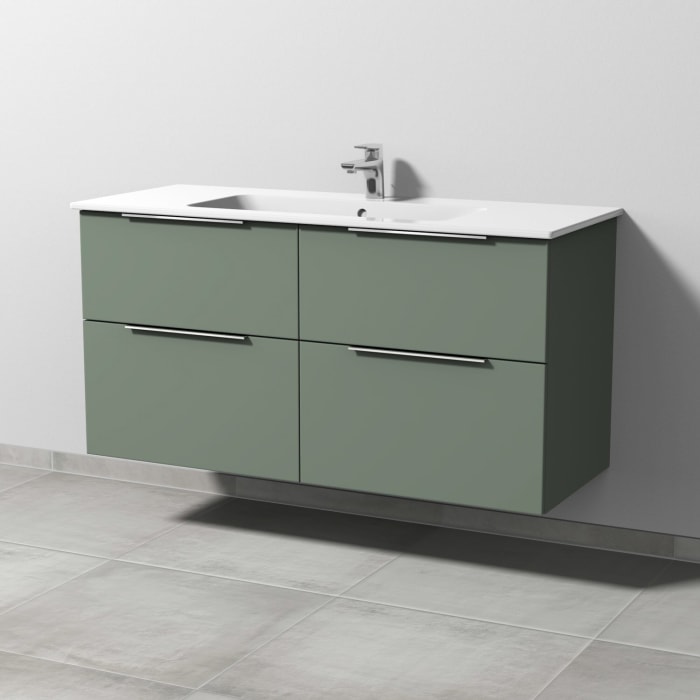 Sanipa 3way Waschtischunterbau für Keramik-Waschtisch ME by Starck 123 cm, 4 Auszüge mit Aufsatzgriff