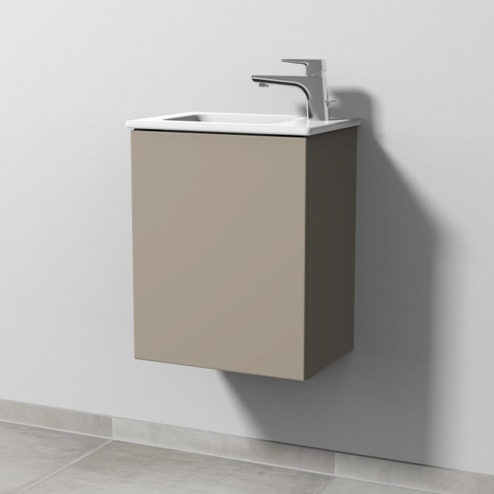 Sanipa 3way Waschtischunterbau für Keramik-Waschtisch ME by Starck 43 cm, 1 Tür, Anschlag links, mit Push to open