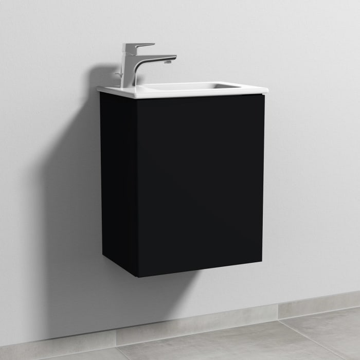 Sanipa 3way Waschtischunterbau für Keramik-Waschtisch ME by Starck 43 cm, 1 Tür, Anschlag rechts, mit Push to open