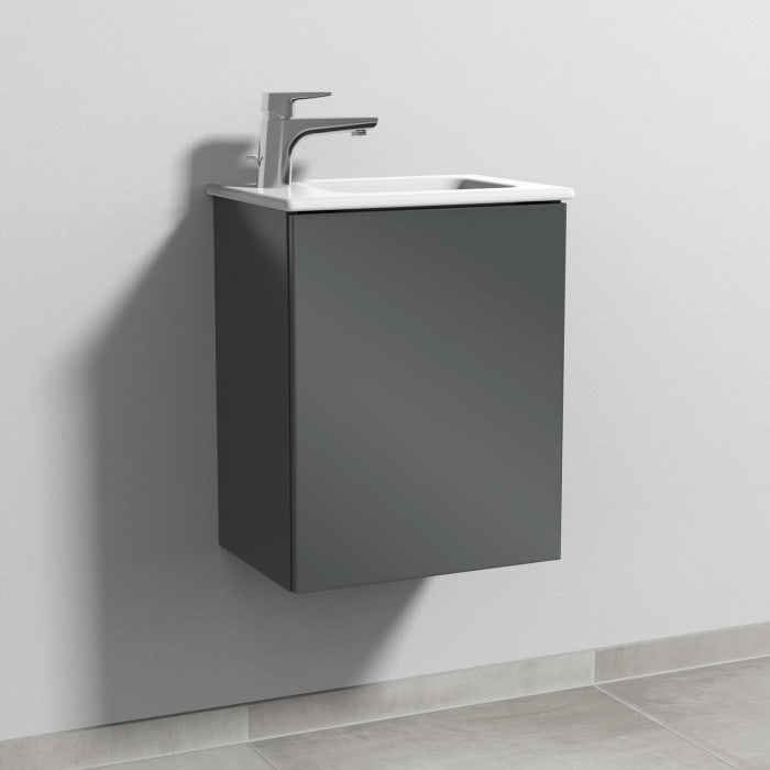 Sanipa 3way Waschtischunterbau für Keramik-Waschtisch ME by Starck 43 cm, 1 Tür, Anschlag rechts, mit Push to open