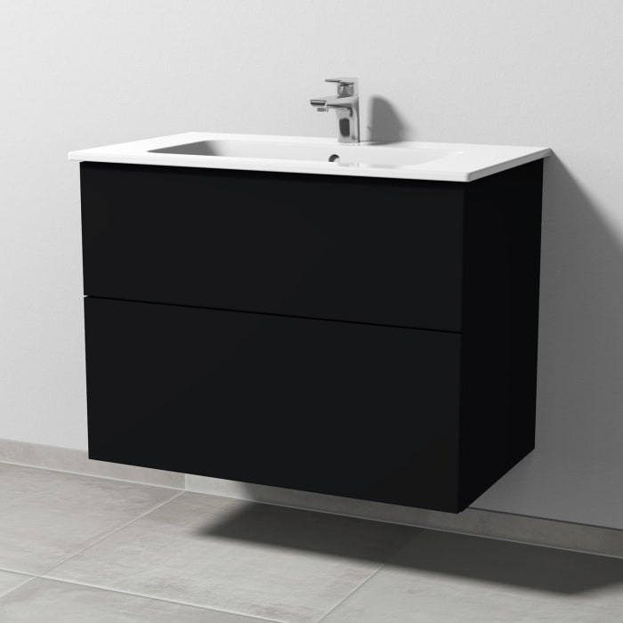 Sanipa 3way Waschtischunterbau für Keramik-Waschtisch ME by Starck 83 cm, 2 Auszüge mit Push to open