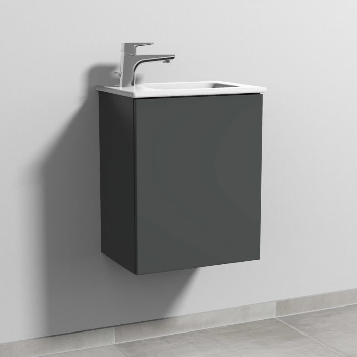 Sanipa 3way Waschtischunterbau für Keramik-Waschtisch ME by Starck 43 cm, 1 Tür, Anschlag rechts, mit Push to open