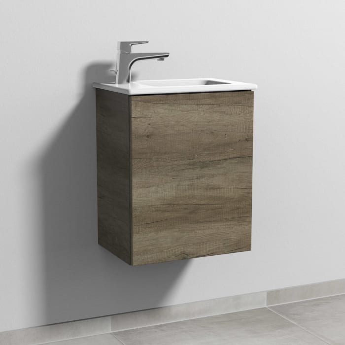 Sanipa 3way Waschtischunterbau für Keramik-Waschtisch ME by Starck 43 cm, 1 Tür, Anschlag rechts, mit Push to open